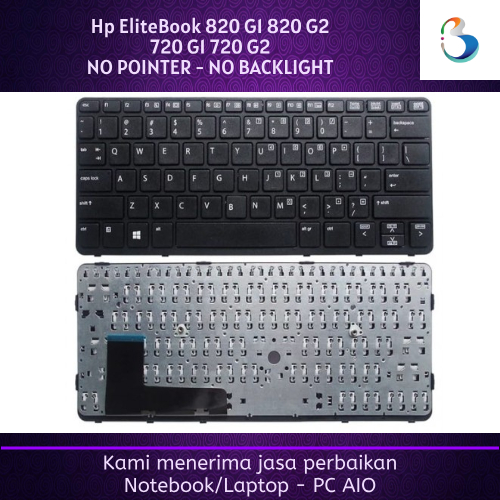 Hp EliteBook 820 G1 820 G2 720 G1 720 G2 คีย์บอร์ดไม่มีตัวชี้ไม่มีแบ็คไลท์