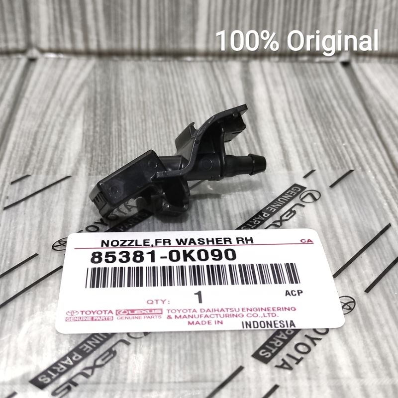 หัวฉีดเครื่องซักผ้าสเปรย์ที่ปัดน้ําฝนน้ํา Toyota Fortuner VRZ Hilux Revo C-HR Camry 853-0K090 เดิม