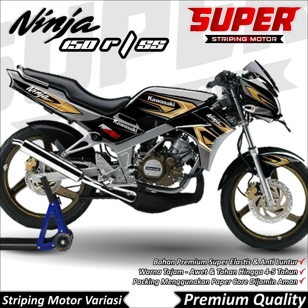 Ninja 150 R / SS สติ๊กเกอร์ Anti-Fade Cool Ninja 150 R / SS Striping Kawasaki Ninja 150 R / SS Racin