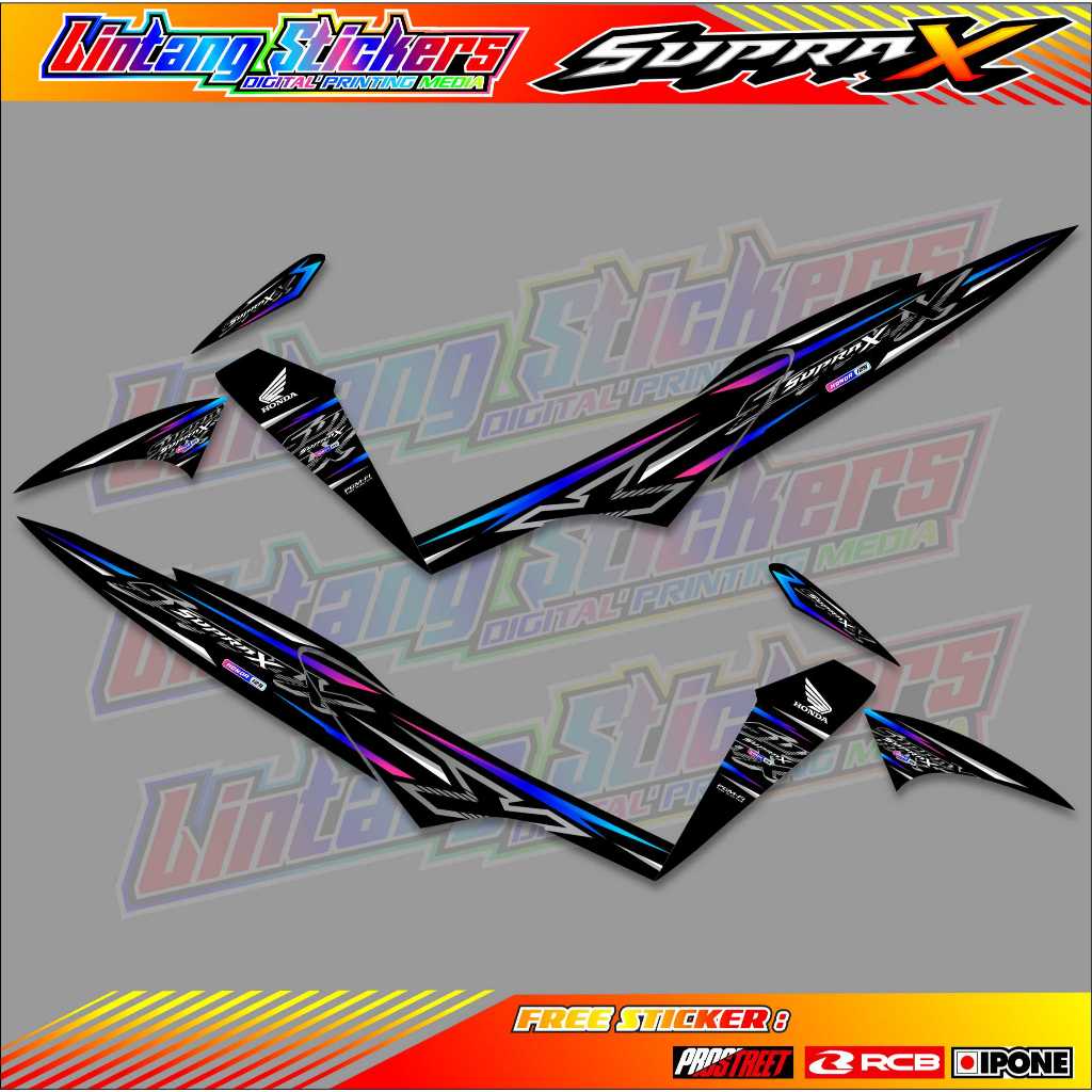 STRIPING VARIATIONS HONDA SUPRA X 125 - BLIZZARD / LIST STICKERS สําหรับ HONDA SUPRA X 125 MOTORCYCL