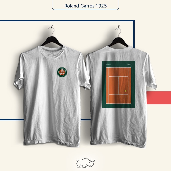 เสื้อยืดเทนนิสฝรั่งเศสเปิด Roland Garros Paris 1925 เสื้อยืดเทนนิส