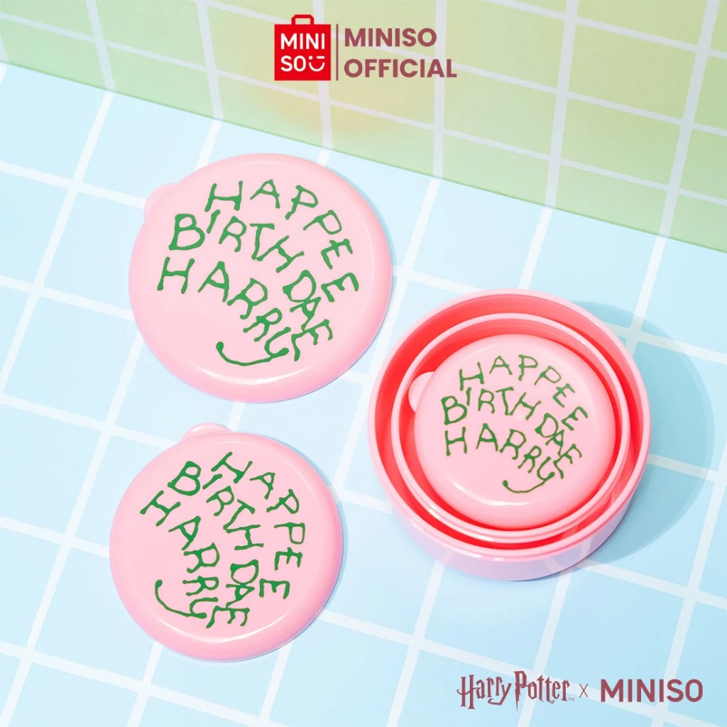 ชุดกล่องเก็บของ Miniso X Harry Potter อย่างเป็นทางการ 3 ชิ้นกล่องคอนเทนเนอร์/กล่องเก็บของ/กล่อง