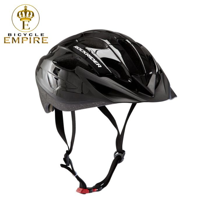 Decathlon Rockrider ST50 สีดําเงา Btwin Van Rysel หมวกกันน็อคจักรยาน MTB