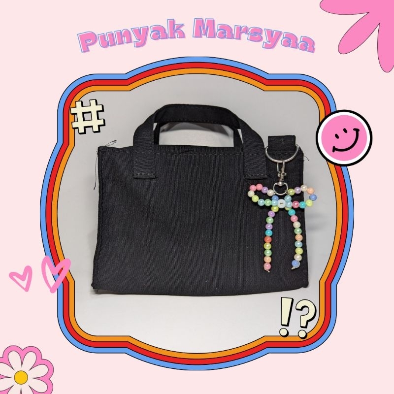 GANTUNGAN RIBBON KEYCHAIN BEADS KEYCHAIN BAG
