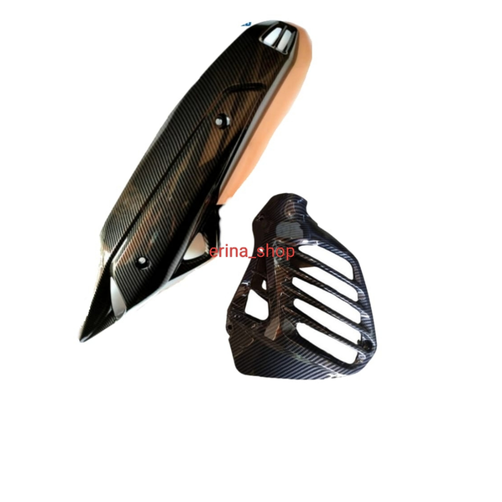 NMAX OLD CARBON ZORO EXHAUST & RADIATOR COVER / ZORO CARBON EXHAUST COVER / ZORO CARBON RADIATOR COV