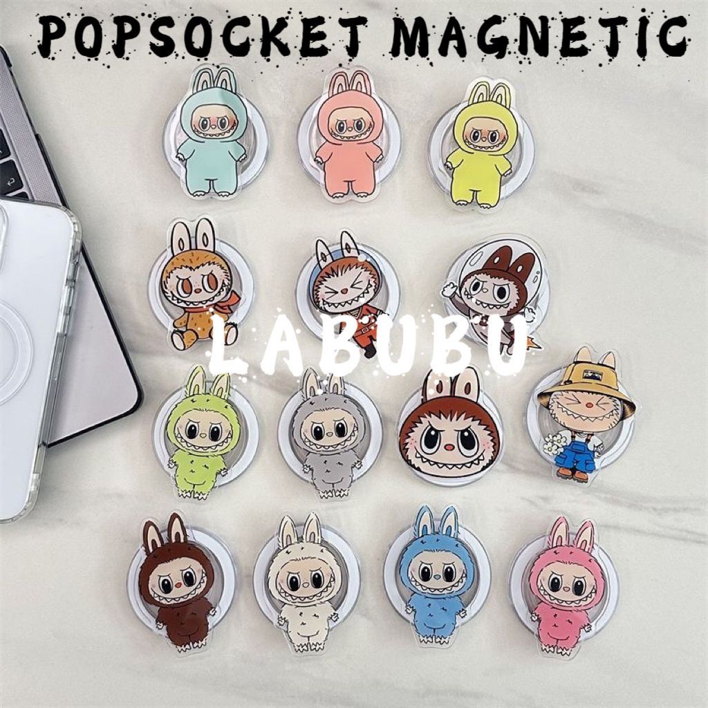 SL88 - Magnetic Pop Socket Phone LABUBU / Cute LABUBU Magnet Phone Holder