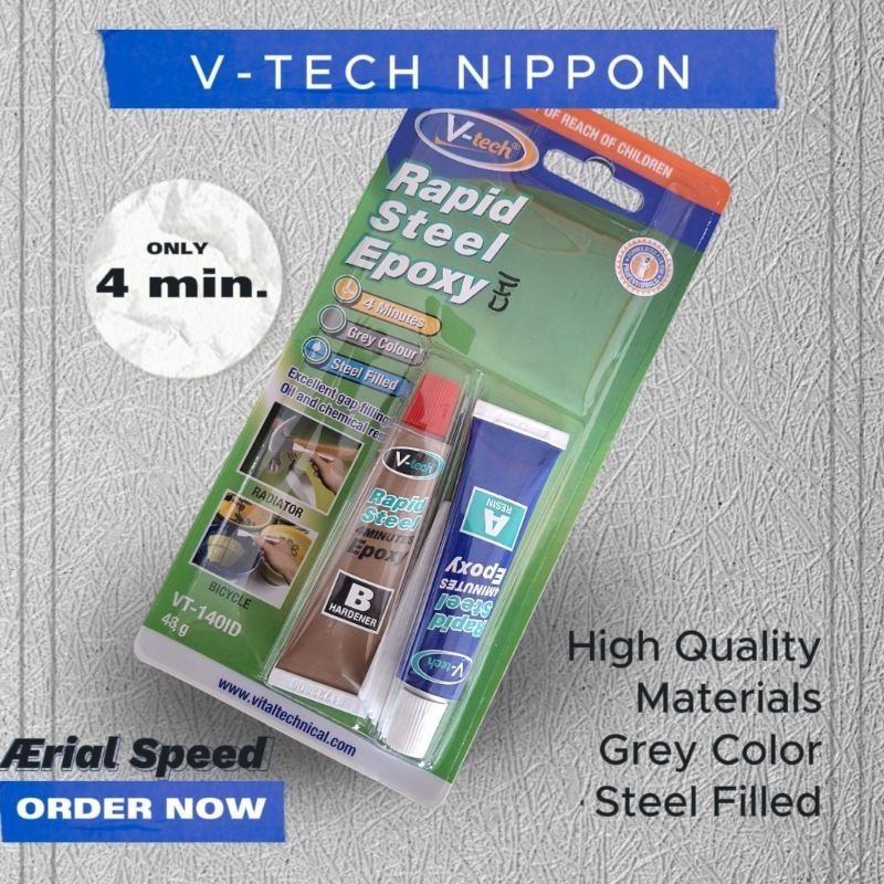 Rapid Steel Epoxy V-Tech Nippon Paint (4 นาที)