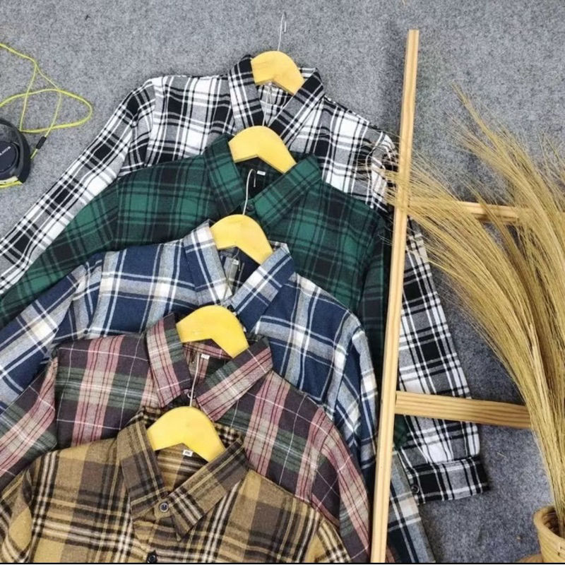 Kemeja เสื้อเชิ้ตสักหลาดแขนยาวระดับพรีเมียมยอดนิยม M-XXL Distro