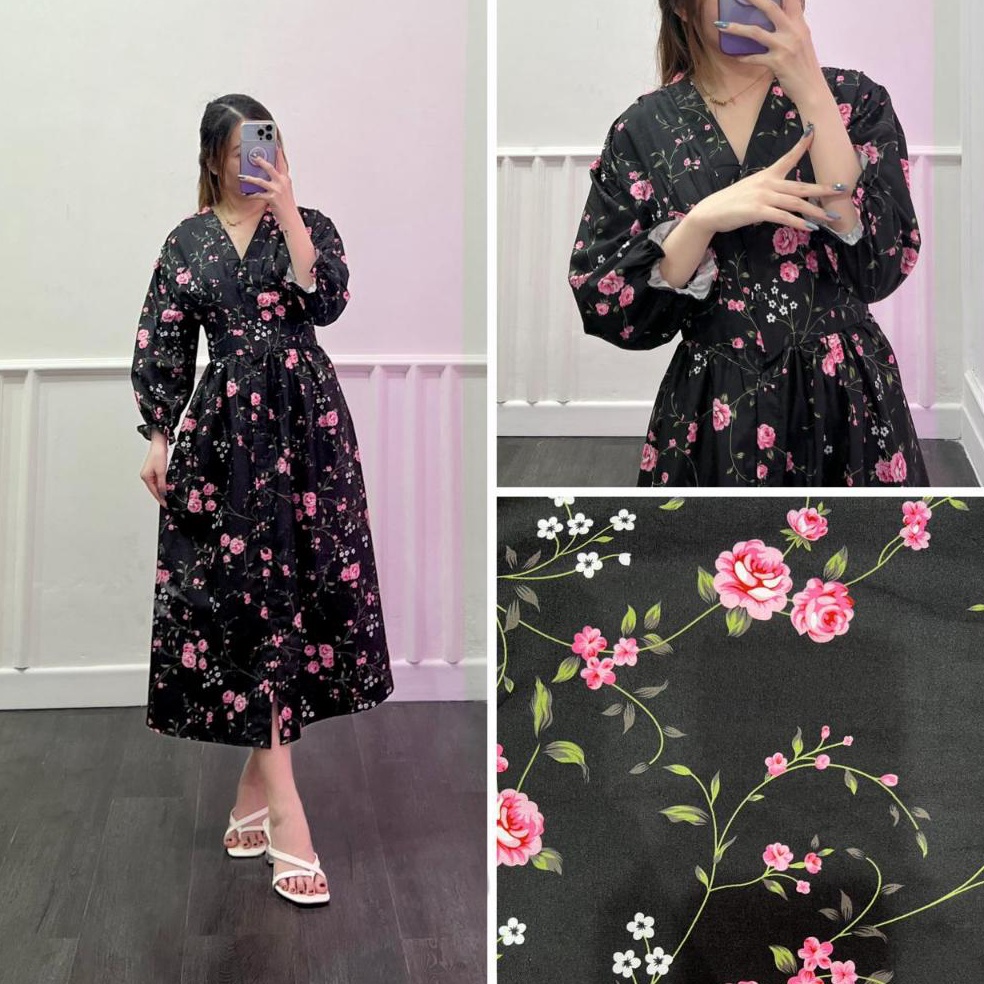 หุ้นจํากัด RD FASHION VENICE DRESS MAXI DRESS RAYON PREMIUM เสื้อผ้าผู้หญิง BAJU KOREAN ชุดปุ่ม FULL