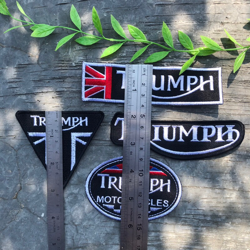 Triumph Patch Package 1 Pack บรรจุ 4 ชิ้น ตามรูปภาพสัญลักษณ์เย็บผ้าเหล็ก Ironpatch สามารถรีดด้วยซื้อกาวร้อนแยกต่างหาก ราคา ถูกที่สุด ดีลบีเคเค แกลเลอรีภาพที่ 3
