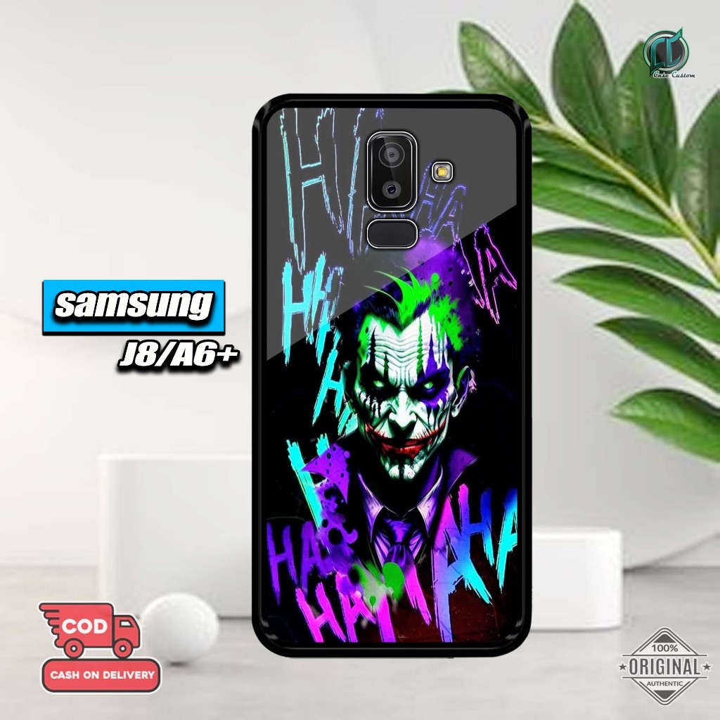 เคส Samsung J82018/A6plus ล่าสุด 2D Glossy Hardcase [ Joker Motif] Samsung J8/A6plus Hardcase Softca