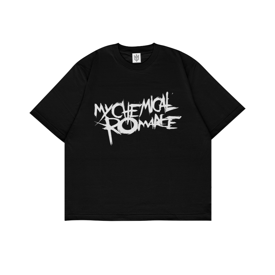 เสื้อยืด MY CHEMICAL ROMANCE FONT | เสื้อยืด OVERSIZE สีดําสไตล์ Y2K VINTAGE BOOTLEG GRUNGE | ผู้ชาย