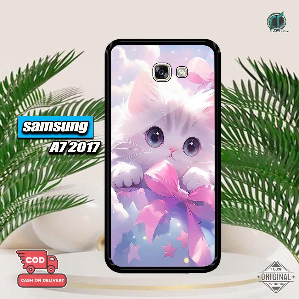 เคส Samsung A72017 ใหม่ล่าสุด 2D Glossy Hardcase [Cat Motif] Samsung A72017 Hardcase Softcase Glossy
