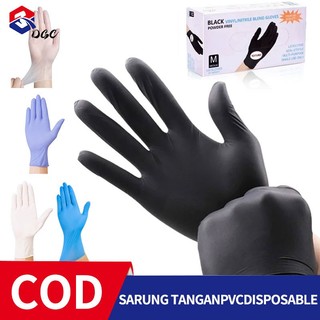DGC Sarung Tangan  Gloves Nitrile/Nitrile Original Sarung Tangan Karet / Safeglove Nitril/HITAM/Ungu/Putih/Biru