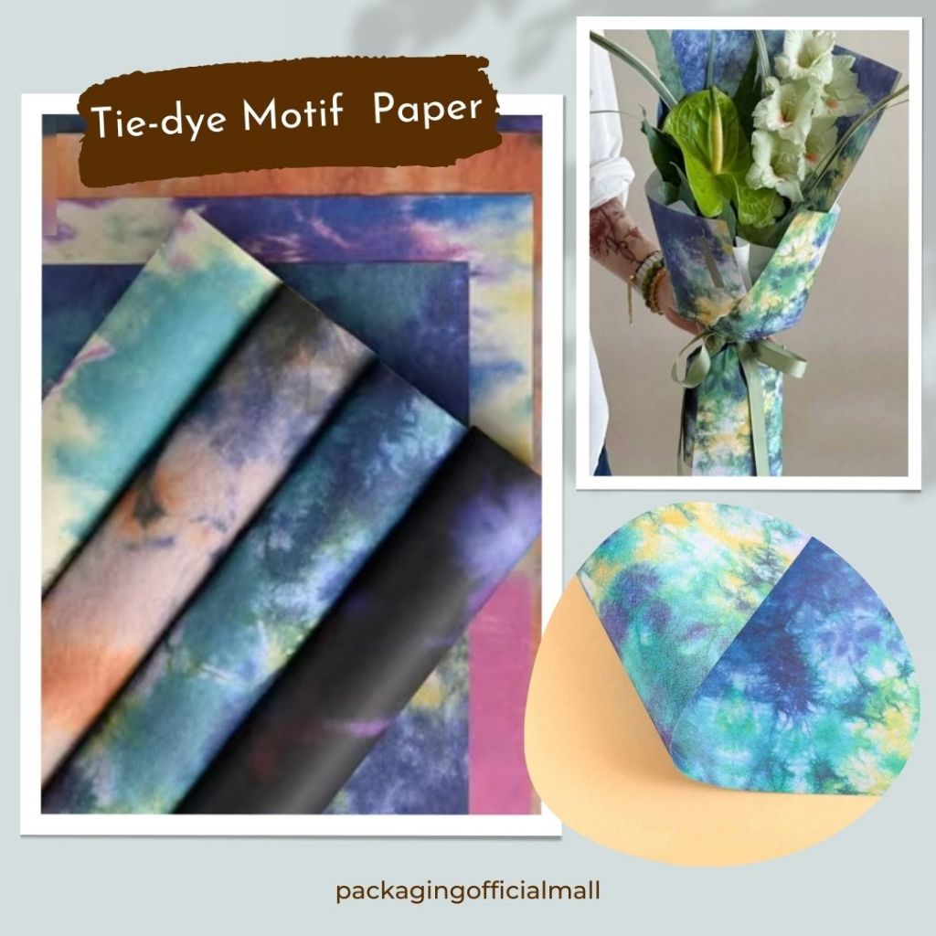TIE-DYE MOTIF PAPER / CELLOPHANE / กระดาษดอกไม้ BOUQUET / WRAPPING WRAPPER