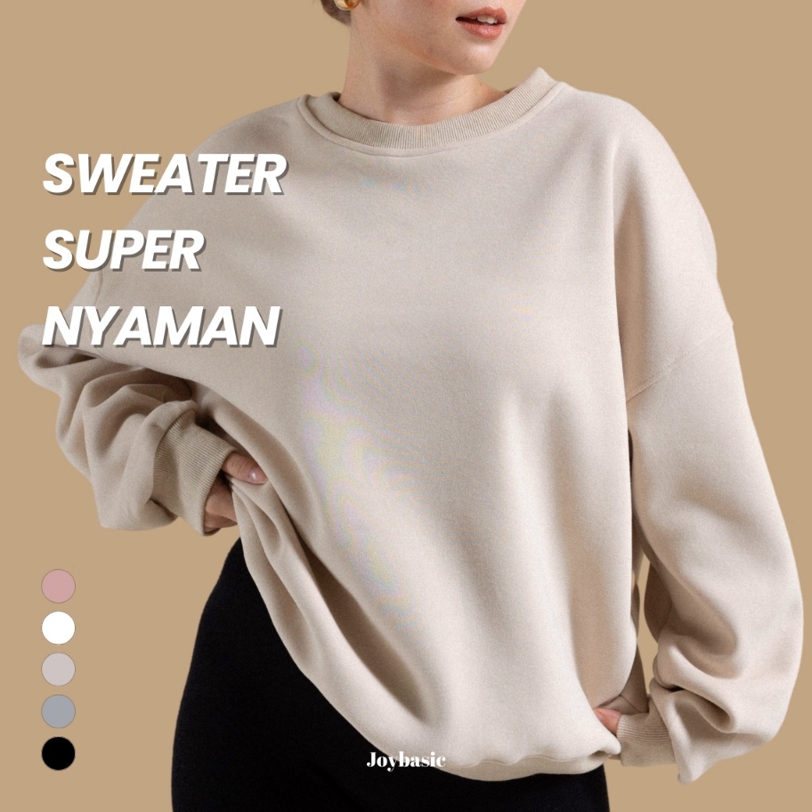 KP8 Joybasic Womens Plain Crewneck Sweater