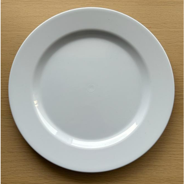 [12 ชิ้น] จานเนื้อแบน 23 และ 26 ซม. SEMI MELAMINE HOTEL PARTY BUFFET CATERING