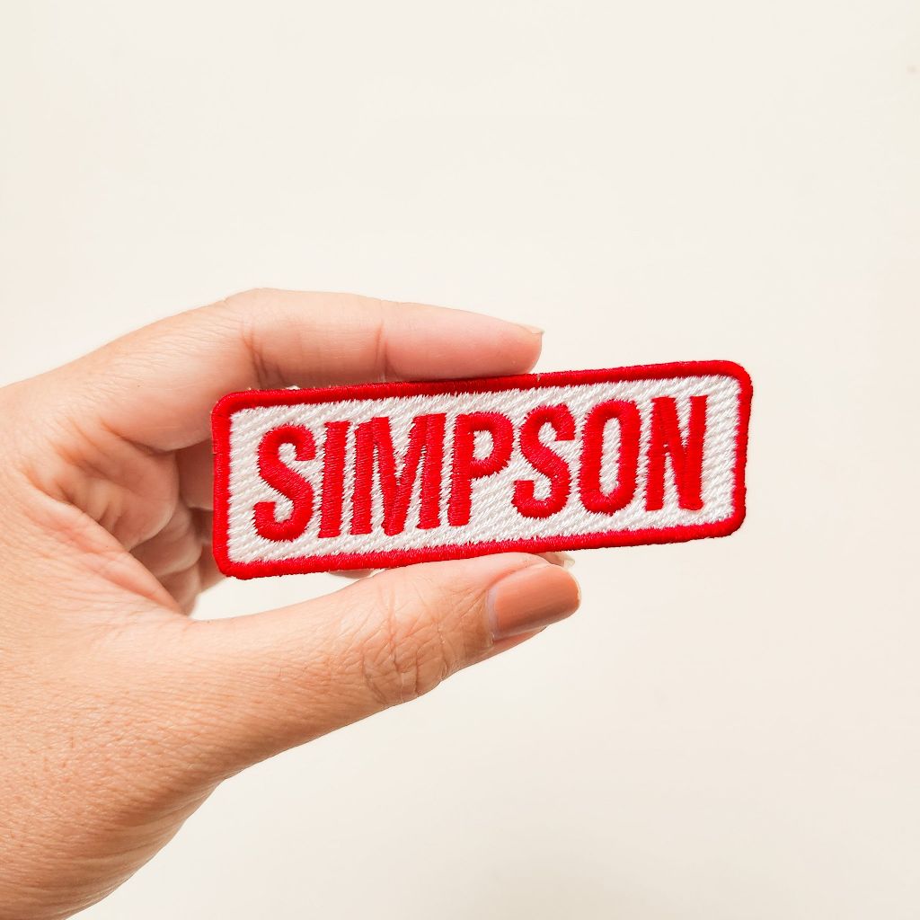 หมวกกันน็อค ยี่ห้อ EMBROIDERY PATCH / SIMPSON HELMET EMBROIDERY BADGE / MOTORCYCLE HYBRID SPORT IRON