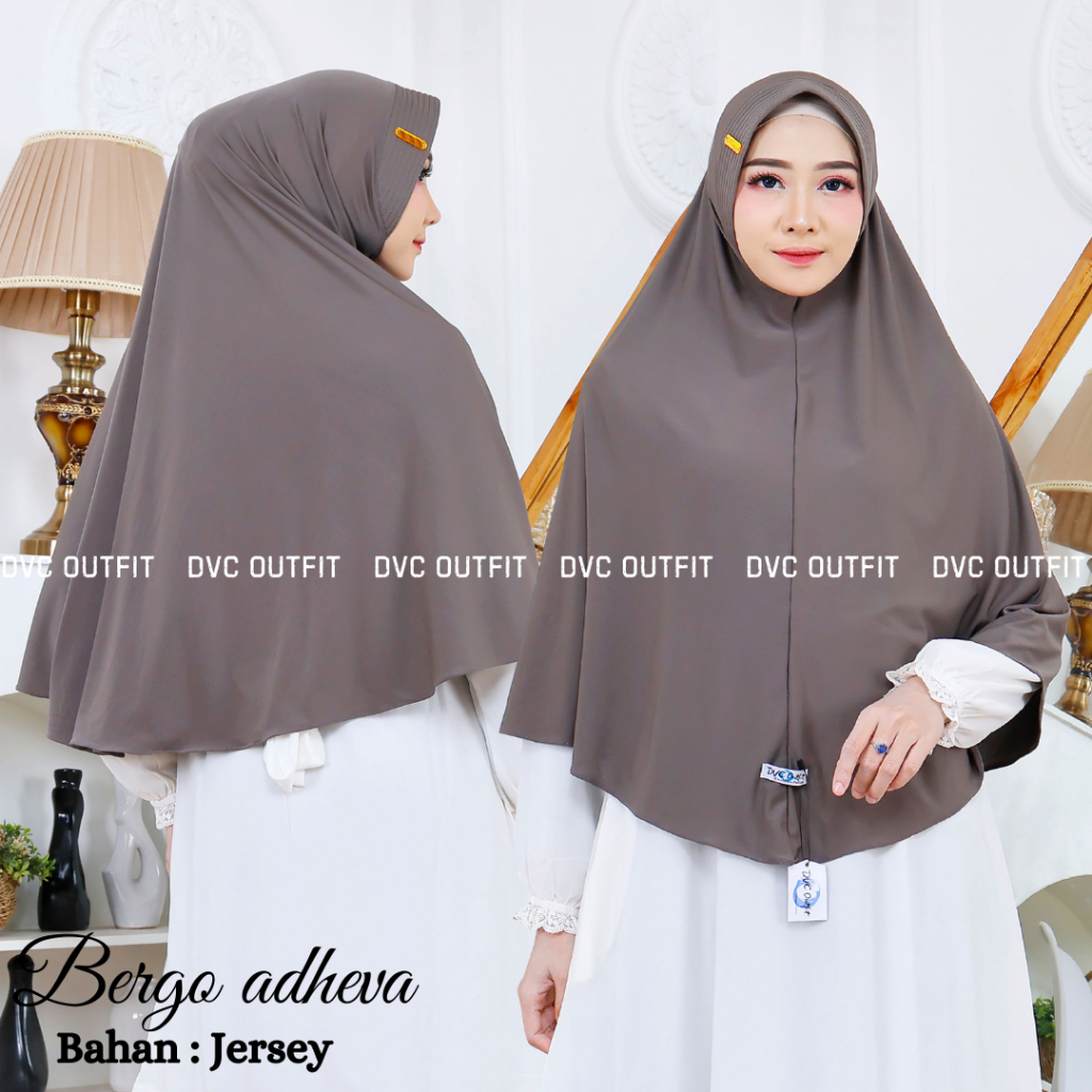 Latifa Jersey Jumbo Khimar Hijab/ Ped Antem Hijab/ Sikari Instant Bergo/ Al Bariki Kiswah