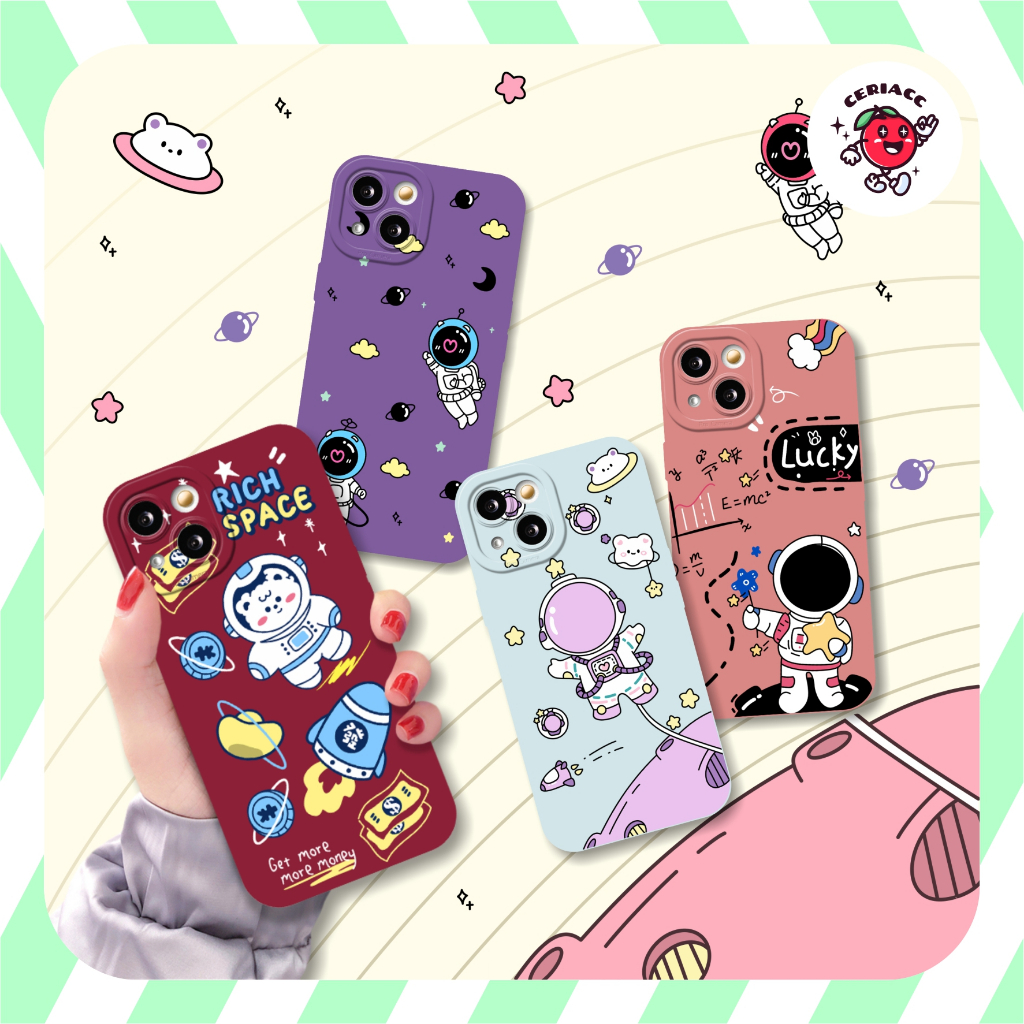 PRINTING SPACE ASTRONAUT PROCAM เคส oppo a15 a16 a1k a31 a3s a52 a92 a53 a33 2020 a54 a71 a74 4g c1 