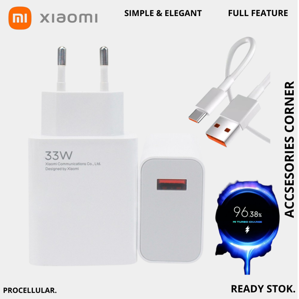 Xiaomi 33W Redmi Note 10 Pro Turbo Charger Adapter ของแท้