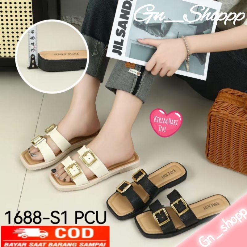 Bam 2 Jelly Rubber Tandy Power Alina 1688-S1 PCU รองเท้าแตะผู้หญิง