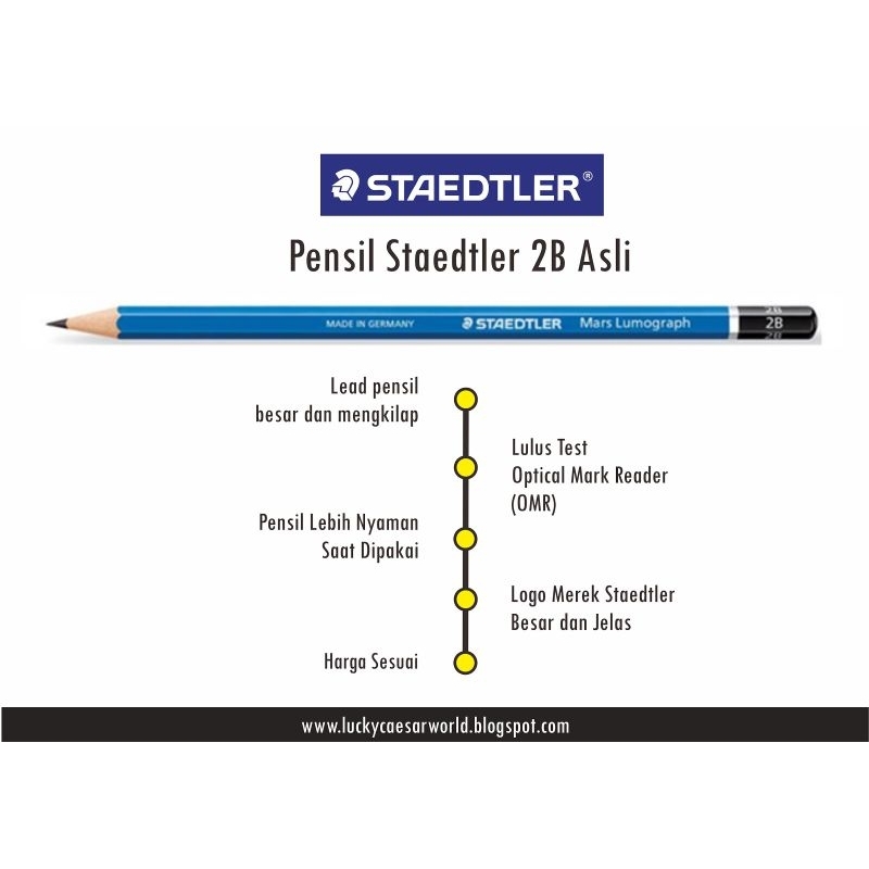 Staedtler 2B Pencil | ดินสอคอมพิวเตอร์ 2ข | ดินสอแท้ Staedtler 2B | ดินสอสอบ 2B | Staedtler 2B Penci