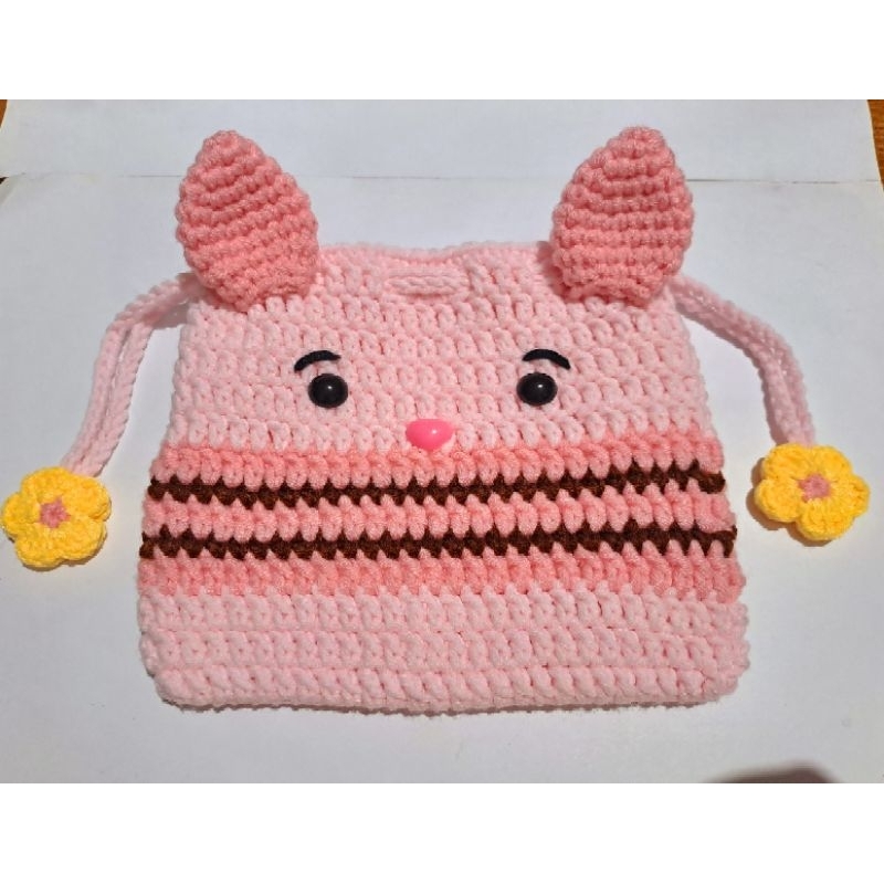 (CRAFT BY YOULI) กระเป๋าถักโครเชต์ Disney Piglet / กระเป๋าถักลูกหมู