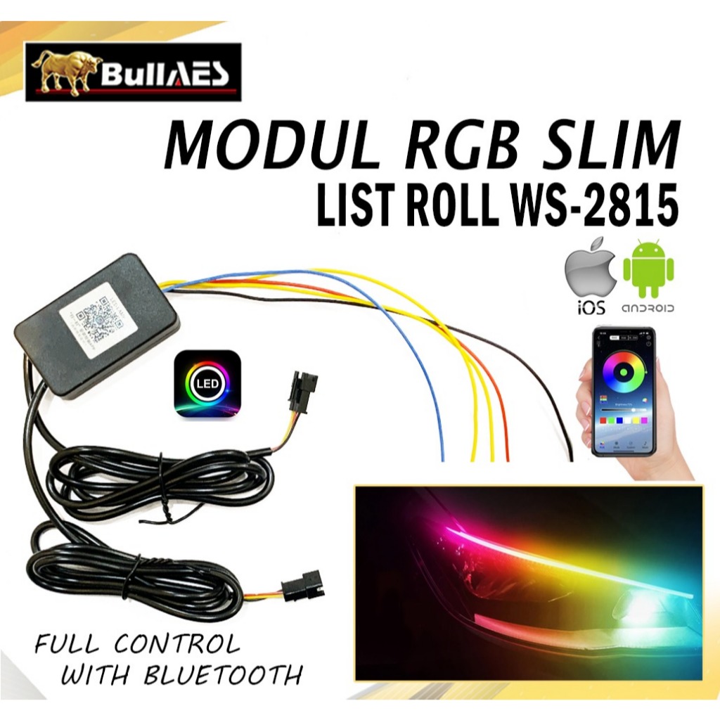 Slim Matrix List Roll RGB WS 2815 โมดูลไฟต้อนรับ