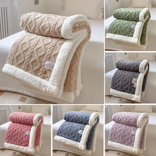 Selimut Bulu Domba 2 Layer / Selimut Waffle Tebal Halus Ukuran 180x200 Cm New Quality / Selimut mewah susu Selimut Berat tinggi  selimut tebal ganda tunggal selimut sofa tidur siang kantor