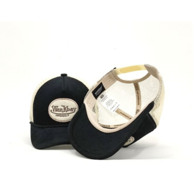 Wankbay Premium Black Lullaby Corduroy distro Trucker Hat