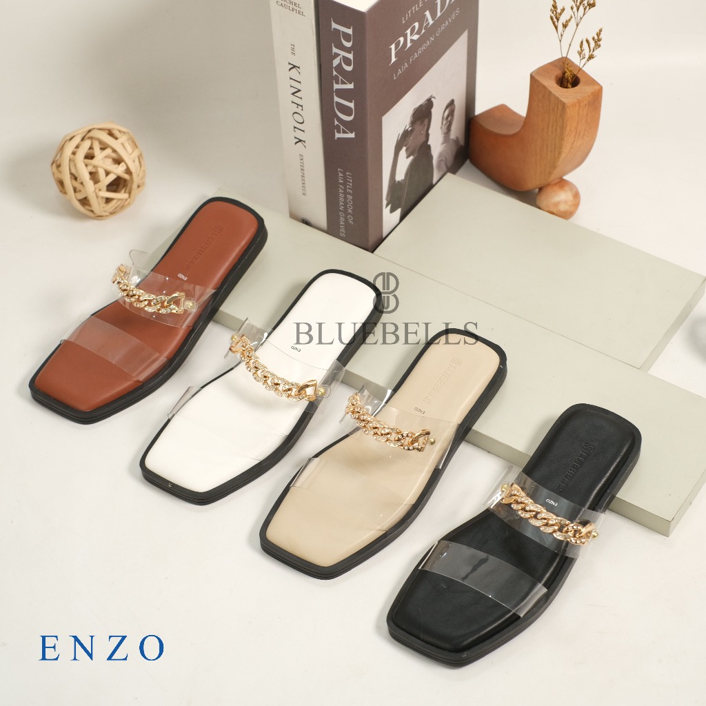 Bluebells ENZO Simple รองเท้าแตะส้นแบนผู้หญิง (มีไซส์ 36-44)
