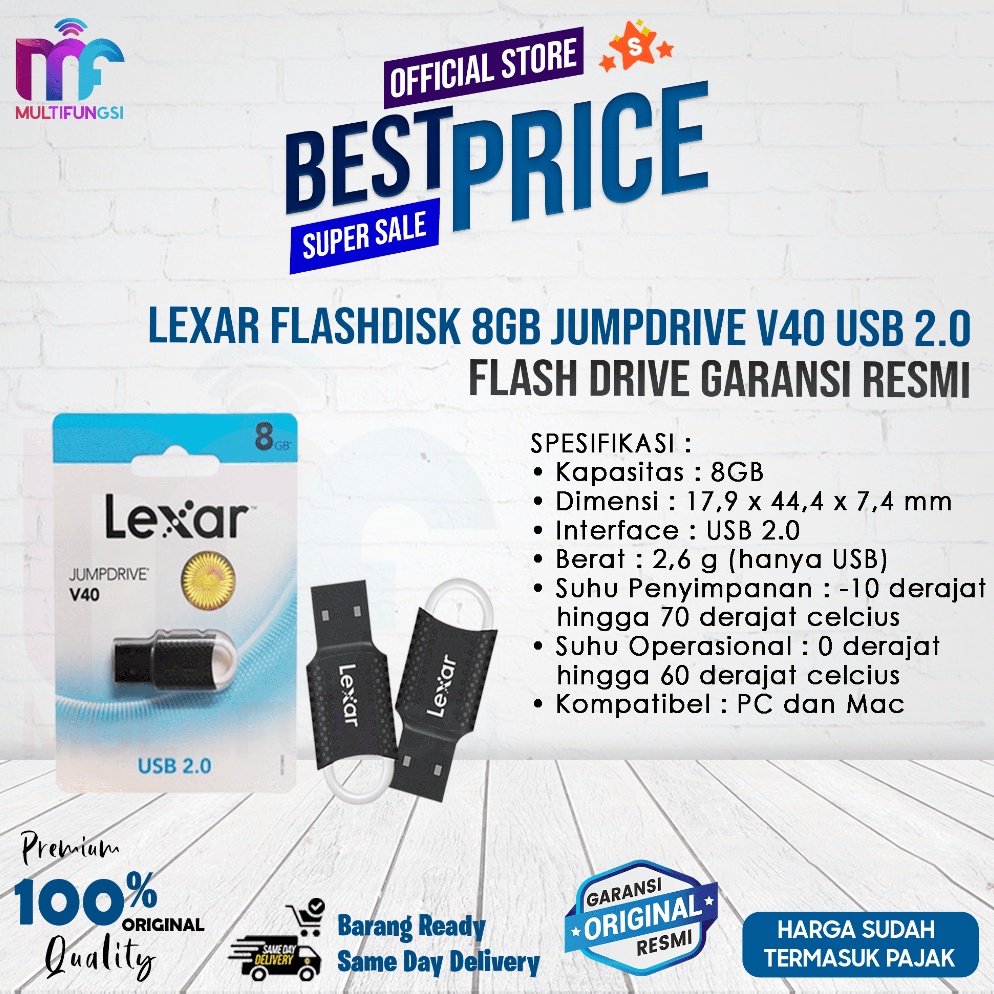 แนะนํา Lexar Flashdisk 8GB JumpDrive V4 USB 2 Flash Drive รับประกันอย่างเป็นทางการ