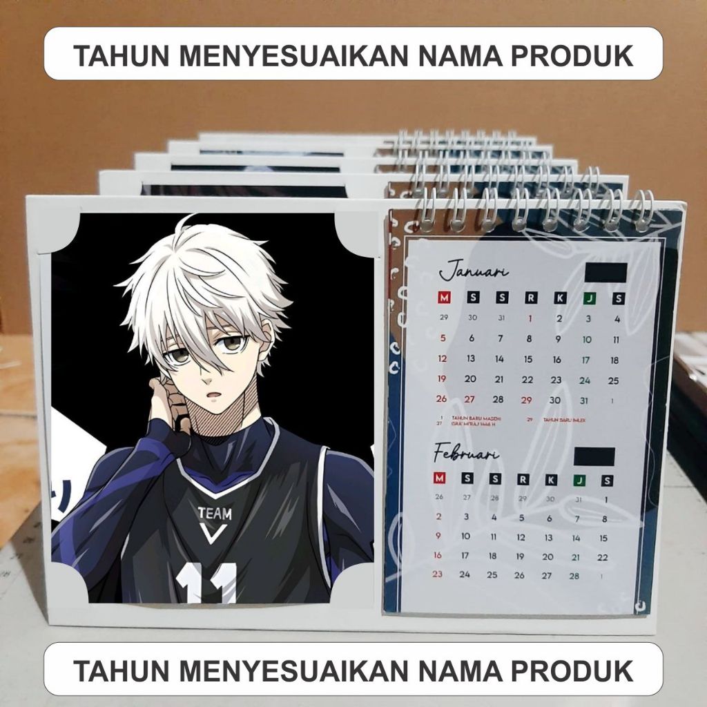 2026 Blue Lock ปฏิทินตั้งโต๊ะ Anime Blue lock Anime Bluelock Kaiser Itoshi Rin bachira