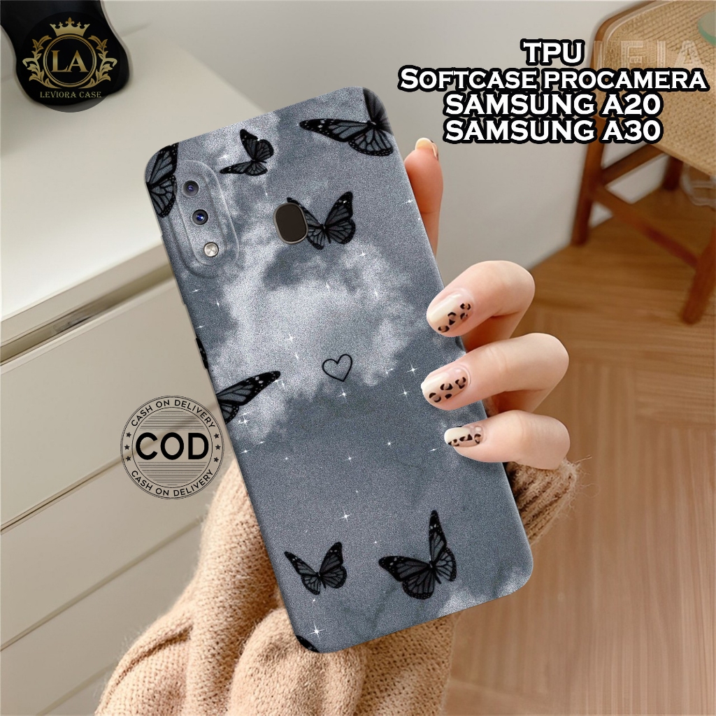 เคส HP Samsung A20 / A30 ใหม่ล่าสุด - เคสแฟชั่นผีเสื้อ - Samsung A20 / A30 Softcase - เคสกล้อง Pro -