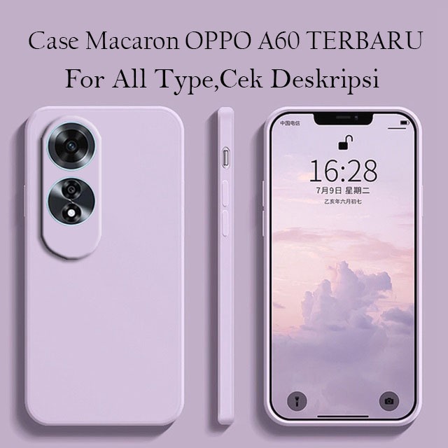 เคส OPPO A60 ยืดหยุ่น Macaron Softcase ล่าสุด - เคส Macaron - เคสธรรมดา - เคส Vivo - A60 Softcase - 