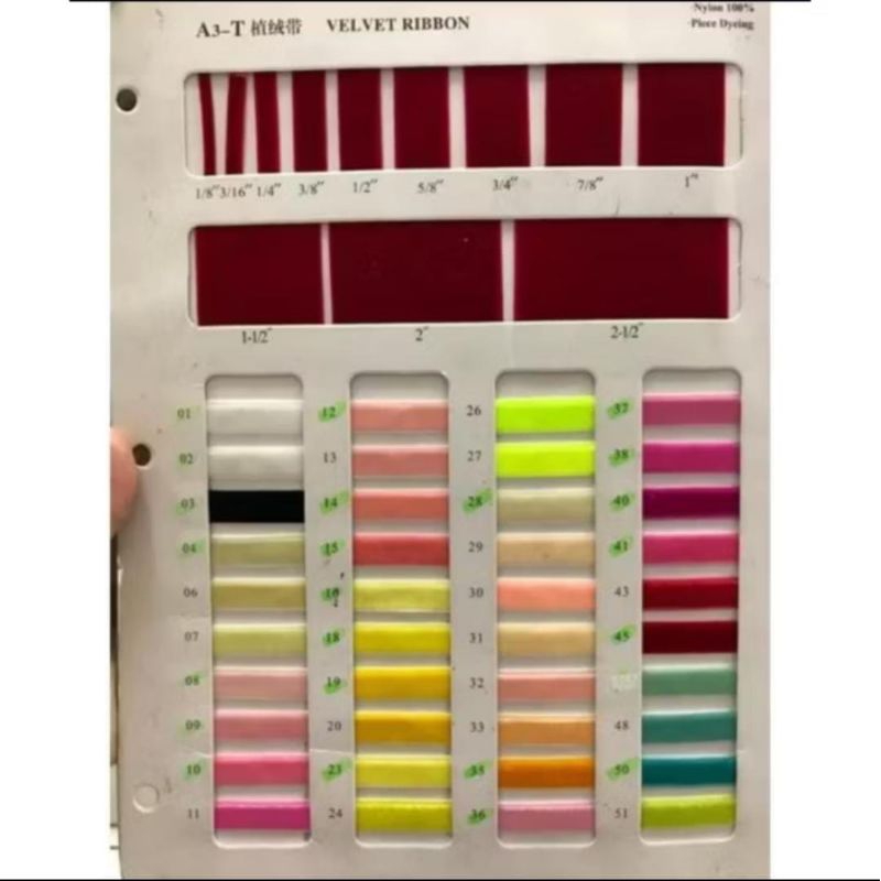 10YARD & 25YARD - 6MM (1⁄4")| RIBBON VELVET/ริบบิ้นน้ํา