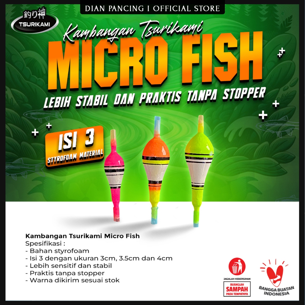 SPOON TSURIKAMI MICRO FISHING SYMBOL CONTAINS 3