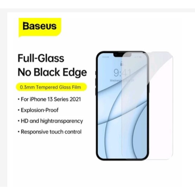 Iphone 13 Pro Max 6.7inc Tempered Baseus Full Glass เนื้อหา 0.3 มม. 2 ชิ้น