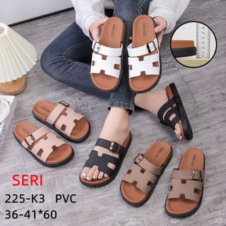 Sandal Wanita Terbaru/Sendal selop jelly alina 225-K3/Sendal Flat karet Kekinian