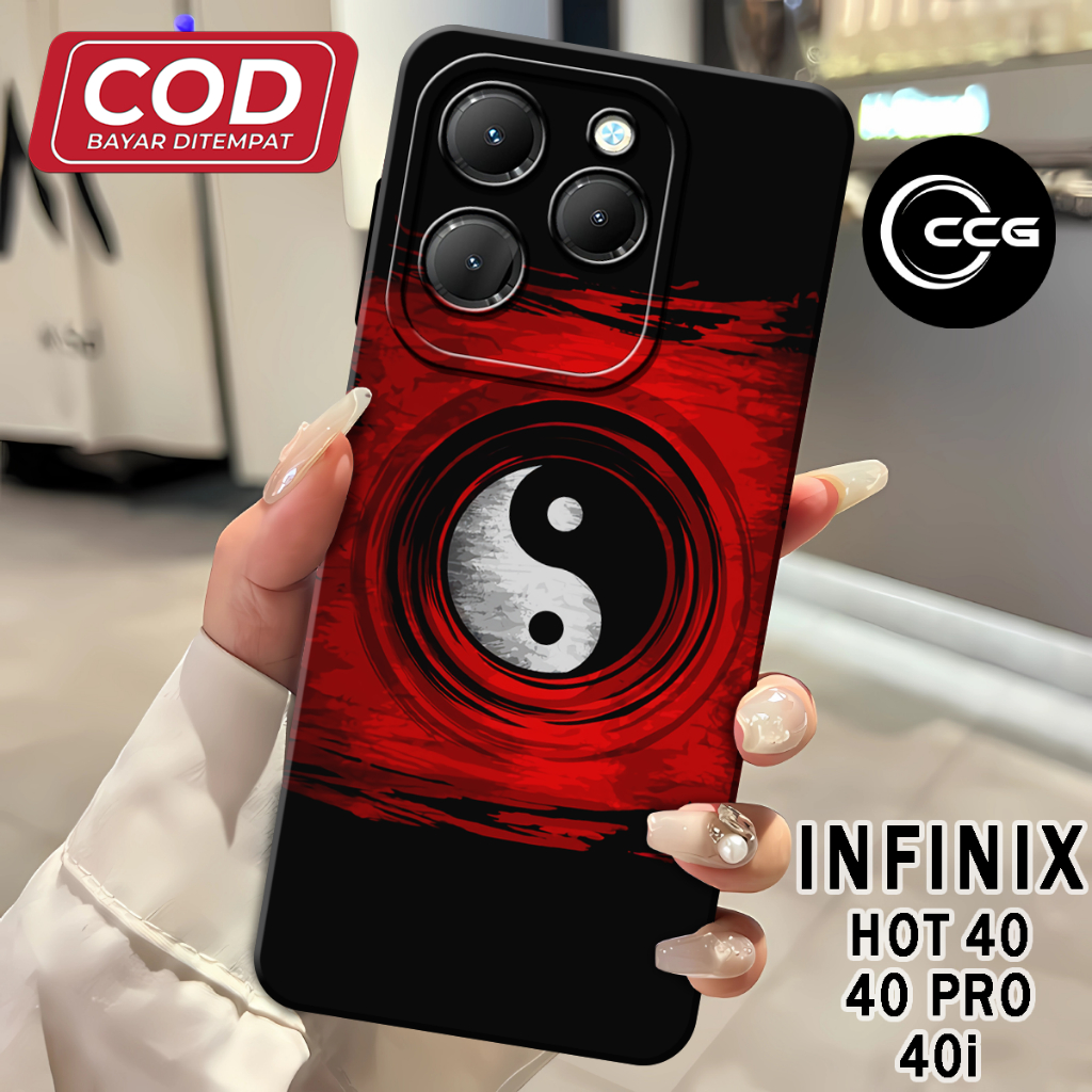 ( CCG 20 ) Softcase ซิลิโคน hp เต็มยางยืดหยุ่นสําหรับ infinix hot 40 l hot 40i l hot 40 pro Pro กล้อ