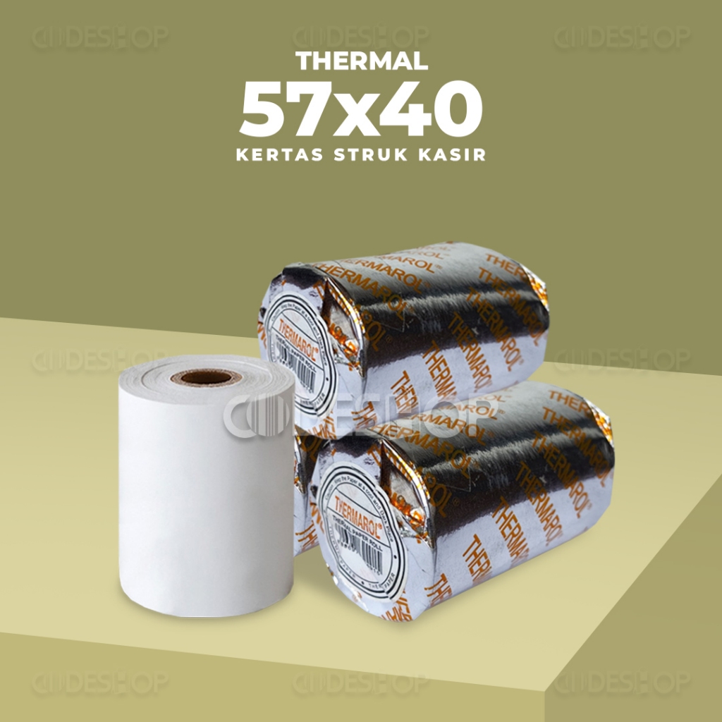 กระดาษความร้อน ความร้อน 57x40 / 57 x 40 มม. การพิมพ์ใบเสร็จแคชเชียร์