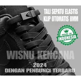 tali sepatu elastis tanpa ikat dengan pengunci otomatis 8mm