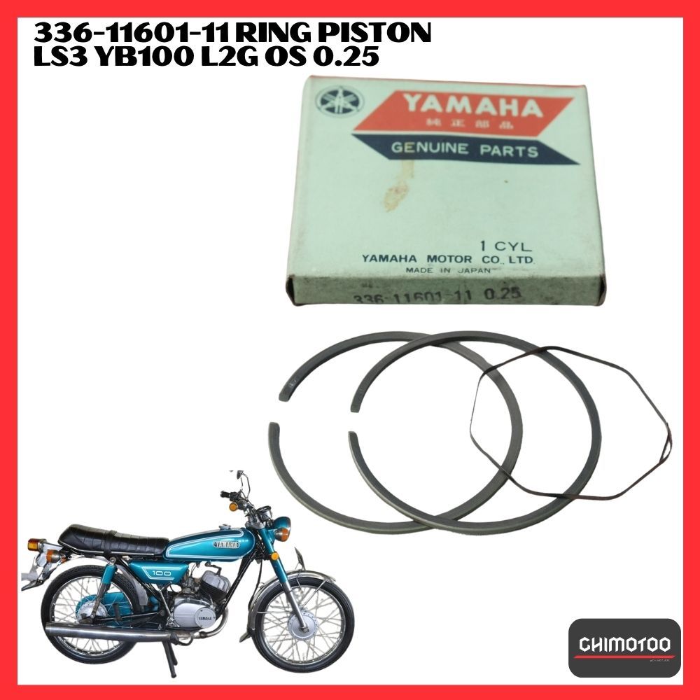 336-11-11 Yamaha Ls3 Yb100 Yb 100 L2g Os แหวนลูกสูบ Oversize ขนาด 0.25
