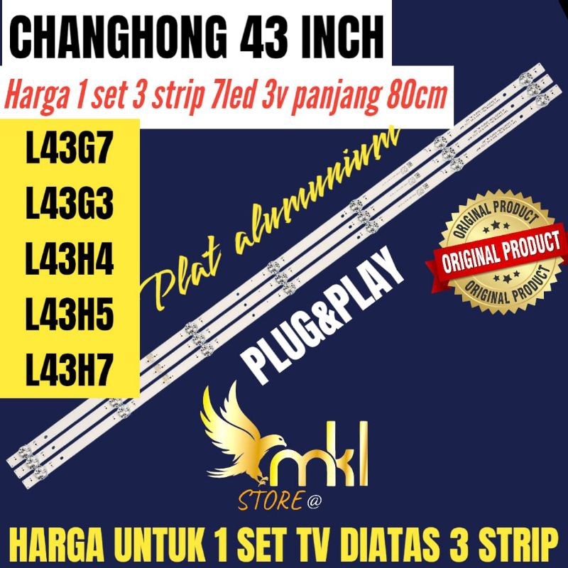 CHANONG 43 นิ้ว LED TV BACKLIGHT L43H5-L43H7-L43H7-L43G3 L43G3 CHANONG 43 INCH LED TV BACKLIGHT