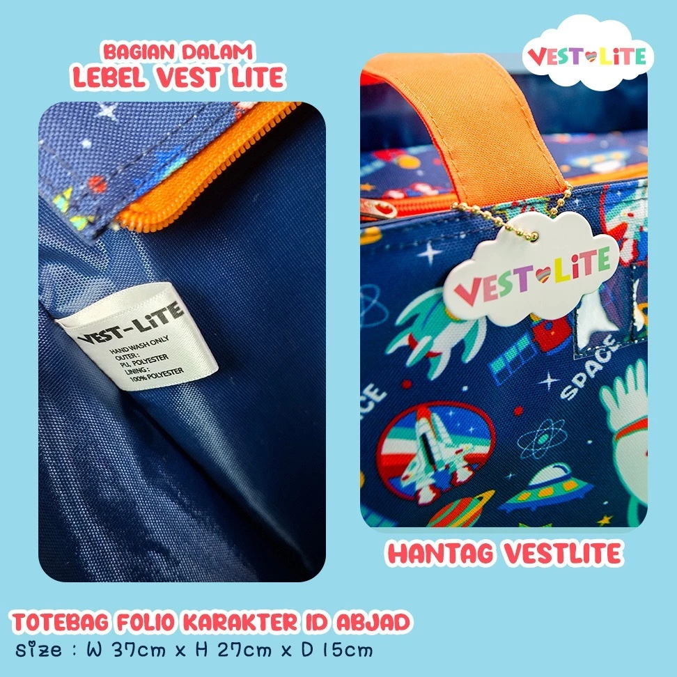 กระเป๋าสะพาย TOTEBAG Vest with ID card/alphabet U2023