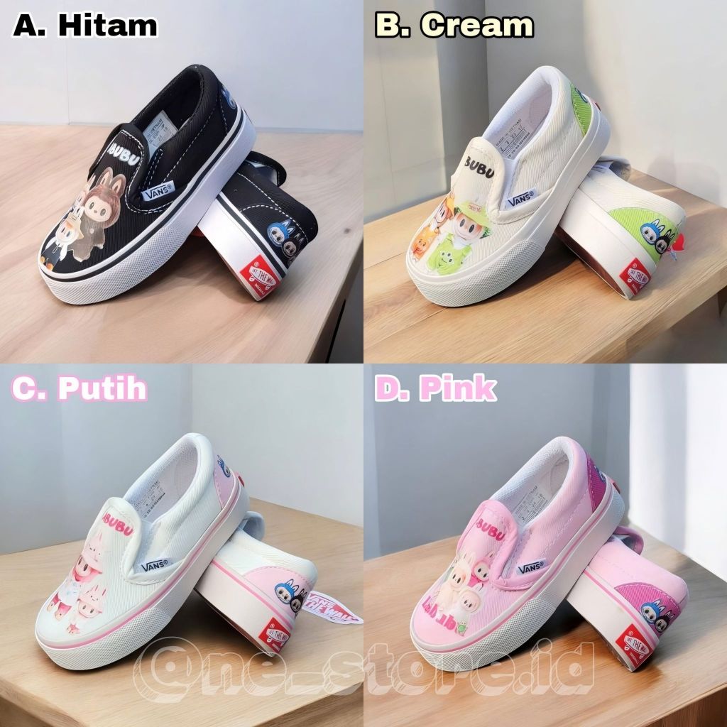 Labubu Kids Vans Shoes Boys Shoes Vans Slip On Girls Shoes