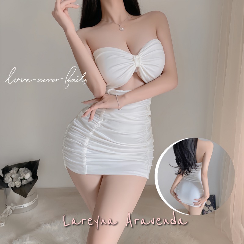 Lareyna Aravenda Hot Lingerie Set Night Dress Beauty In White LG693