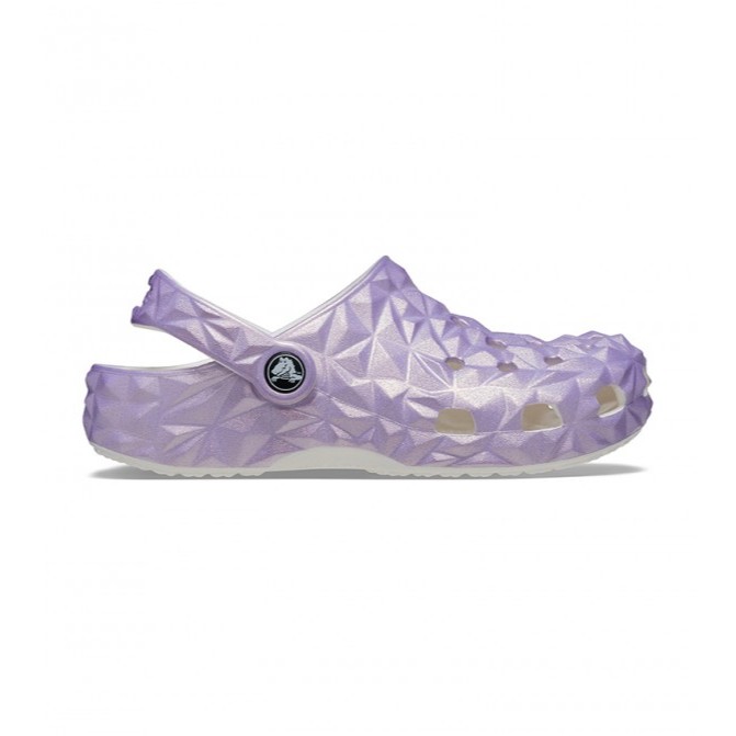 Crocs Classic Iridescent Geo Clog - Kids Unisex - Purple Metallic - Size C13/Insole 191 cm