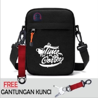 Tas DISTRO selempang slingbag pria Anti air New Bennington korean kekinian FREE STIKER &GANTUNGAN KUNCI